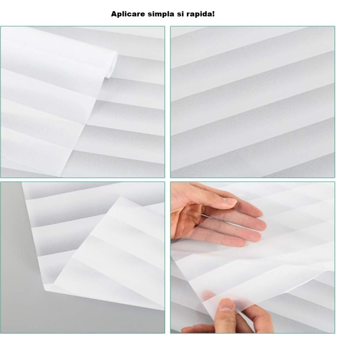 Folie Decorativa pentru Geamuri cu Protectie UV – Model Imitatie Jaluzele 200 x 60 cm [4]