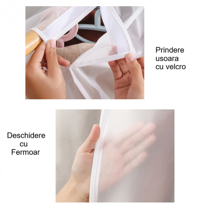 husa protectie haine ikea husa  protectie haine pepco  husa pentru protectie jysk  husa haine Glixicom  lungime 80 cm Latime 50 cm Inaltime 90 cm Husa impermeabila depozitare haine [4]