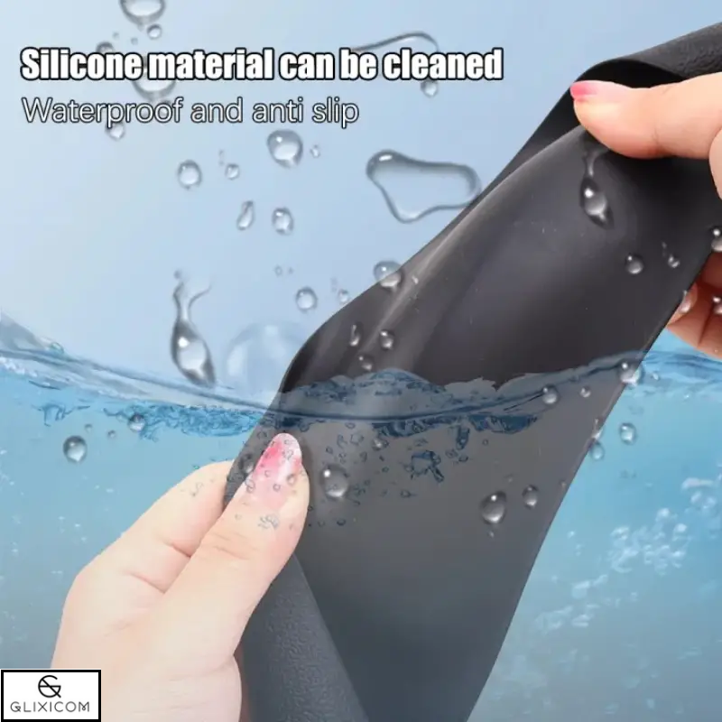 Husa Volan Universala din Silicon Negru Husa volan silicon emag Protectie Siguranta si Confort la Volan Diametru 33-40 cm Husa volan silicon dedeman [8]