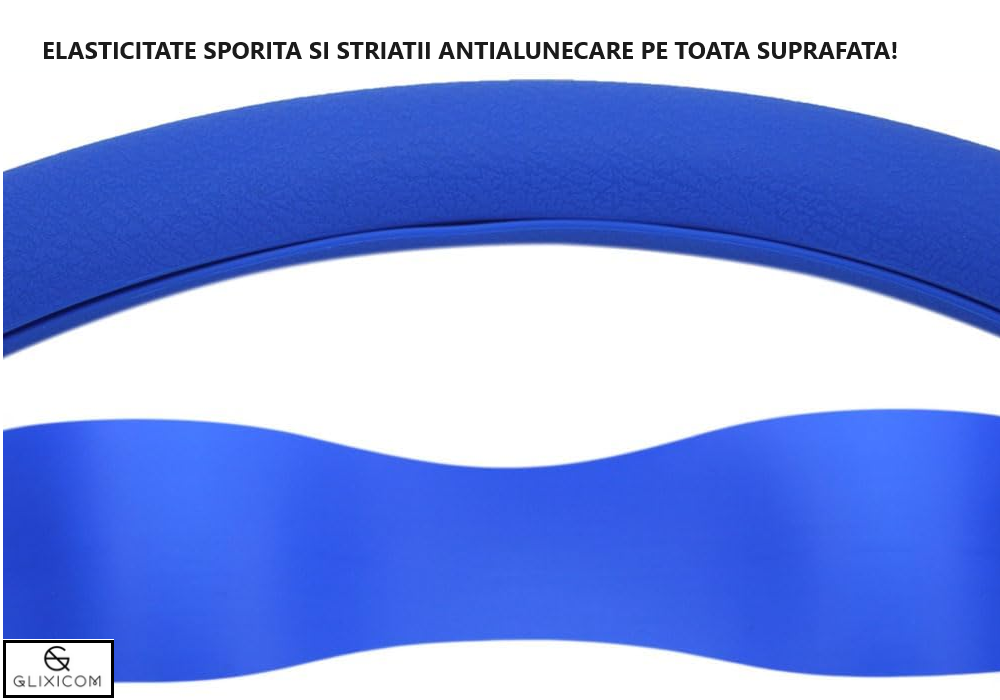 Husa Volan Universala din Silicon Negru Husa volan silicon emag Protectie Siguranta si Confort la Volan Diametru 33-40 cm Husa volan silicon dedeman [32]