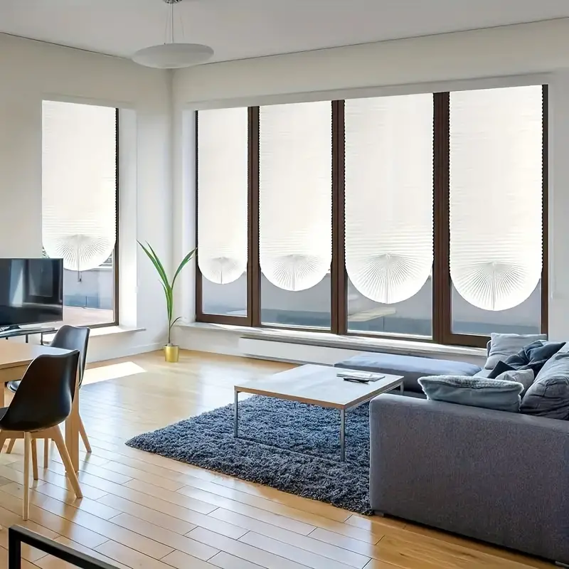 Jaluzea Plisata cu Sistem de Prindere Autoadeziv Glixicom 60 x 150 cm, Alba, jaluzele geamuri mansarda rulou dedeman velux leroy merlin pentru ferestre interior hornbach jaluzele ieftine  jysk [9]