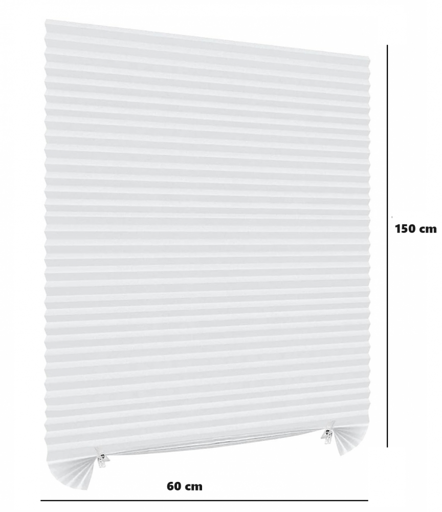 Jaluzea Plisata cu Sistem de Prindere Autoadeziv Glixicom 60 x 150 cm, Alba, jaluzele geamuri mansarda rulou dedeman velux leroy merlin pentru ferestre interior hornbach jaluzele ieftine  jysk [5]
