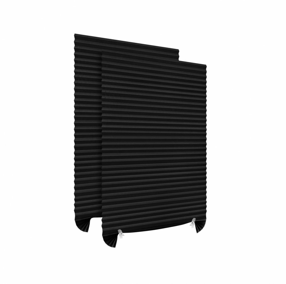 Jaluzea Plisata cu Sistem de Prindere Autoadeziv Glixicom 60 x 150 cm Negru jaluzele geamuri mansarda rulou dedeman velux leroy merlin pentru ferestre interior hornbach jaluzele ieftine  jysk [7]