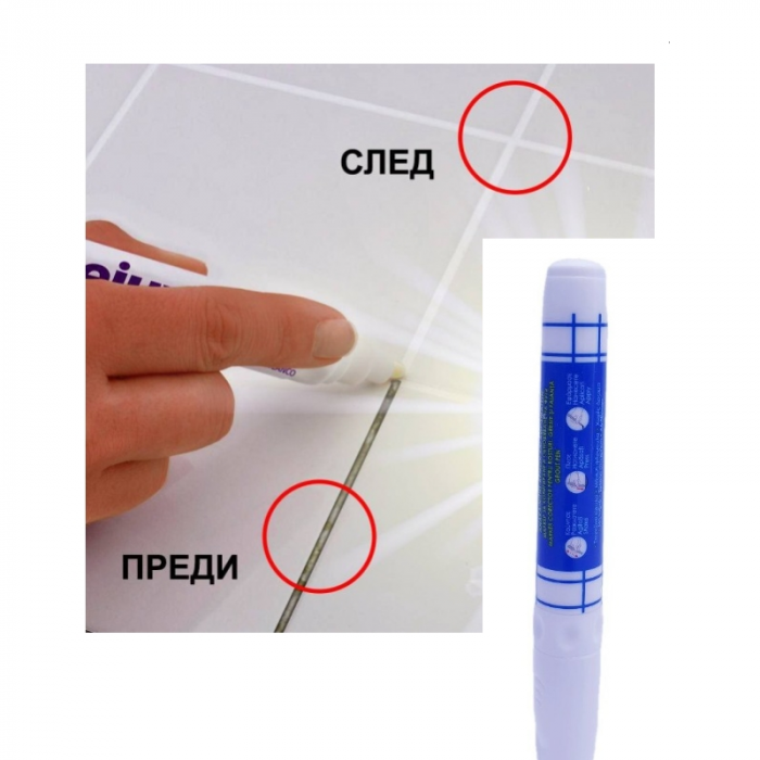 Marker pentru Rosturi Gresie si Faianta Alb Permanent [5]