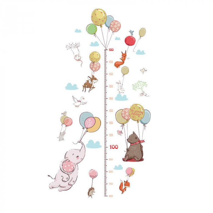 Metru Inaltime Copii de tip Autocolant 60 - 180 cm Baloane si Animale [4]
