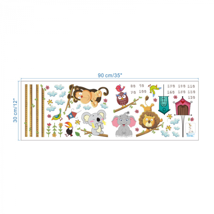 Metru Inaltime Copii de tip Autocolant 70 - 170 cm Animale si Pasari [5]