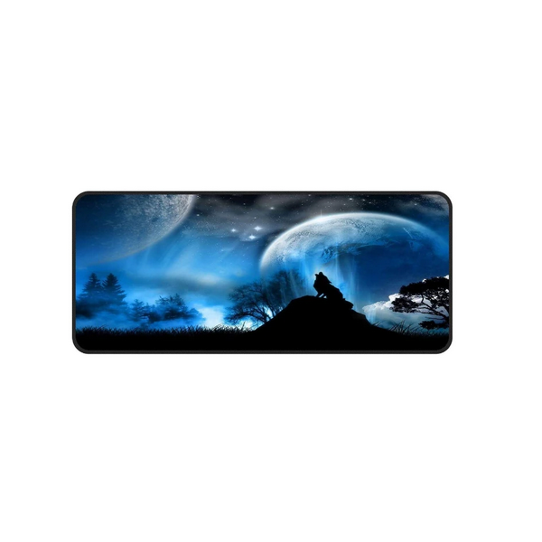 Mousepad Cauciucat pentru Gaming 90 cm x 40 cm x 3 mm Model Lup Cusaturi Laterale si Baza Cauciucata [3]
