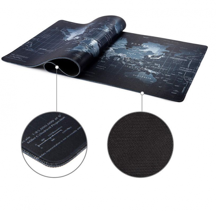 Mousepad Cauciucat pentru Gaming 90 x 40 cm x 3 mm Negru [2]