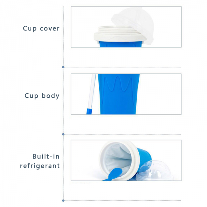 Pahar pentru facut Slushy Suc Inghetat Milkshake Cup Frozen Pahar Slushy Maker Emag Pahar Suc inghetat Ice Cup [2]