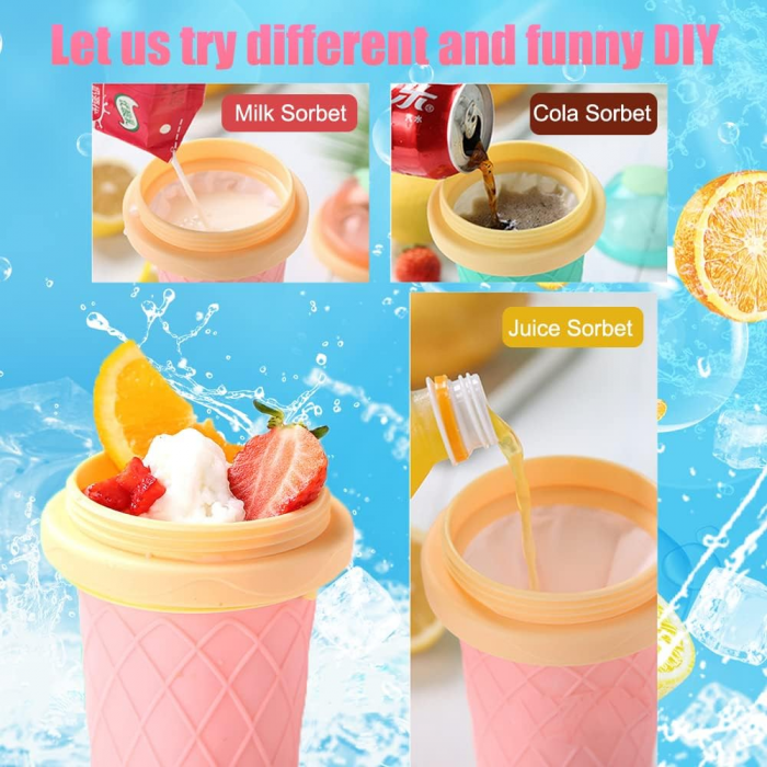 Pahar pentru facut Slushy Suc Inghetat Milkshake Cup Frozen Pahar Slushy Maker Emag Pahar Suc inghetat Ice Cup [4]