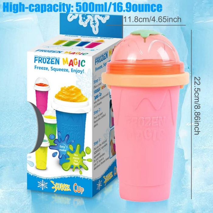 Pahar pentru facut Slushy Suc Inghetat Milkshake Cup Frozen Pahar Slushy Maker Emag Pahar Suc inghetat Ice Cup [5]
