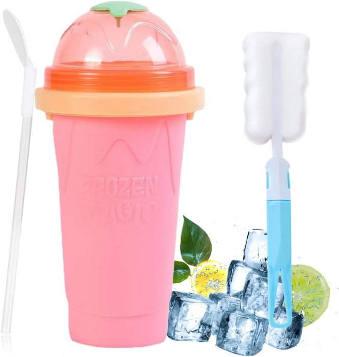 Pahar pentru facut Slushy Suc Inghetat Milkshake Cup Frozen Pahar Slushy Maker Emag Pahar Suc inghetat Ice Cup [12]