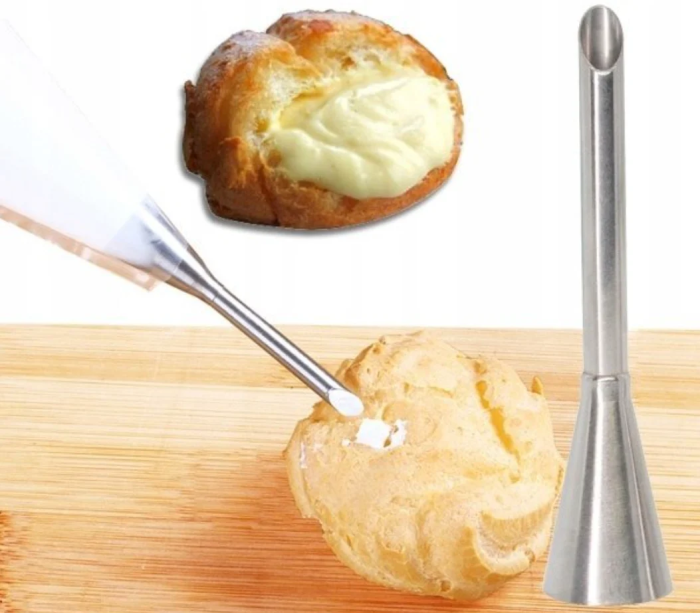 Palnie din Inox pentru Crema - Umplut Gogosi Briose Eclere Croissante sau Cozonaci [6]
