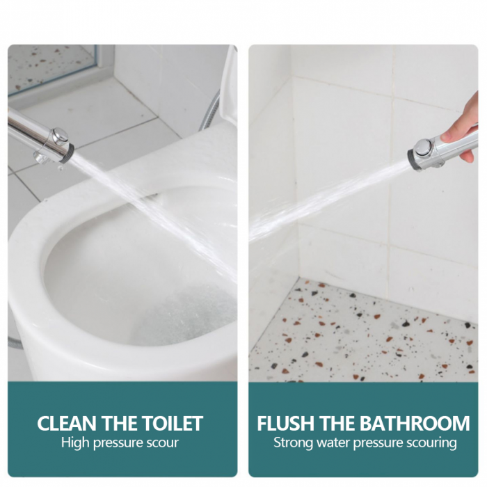 Para Dus cu Elice si Jet Turbo din ABS Cromat Sita din Otel Inoxidabil Cap Rotativ 360 [3]