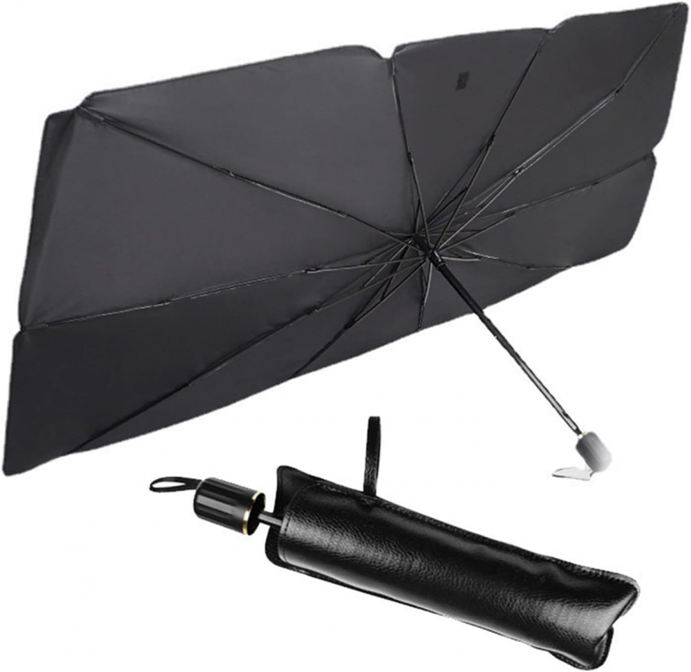 Parasolar umbrela dedeman  Parasolar auto carrefour kaufland parasolar auto jumbo parasolar auto izolatie termica 135 cm x 70 cm parasolar auto ieftin glixicom negru cu husa depozitare [9]