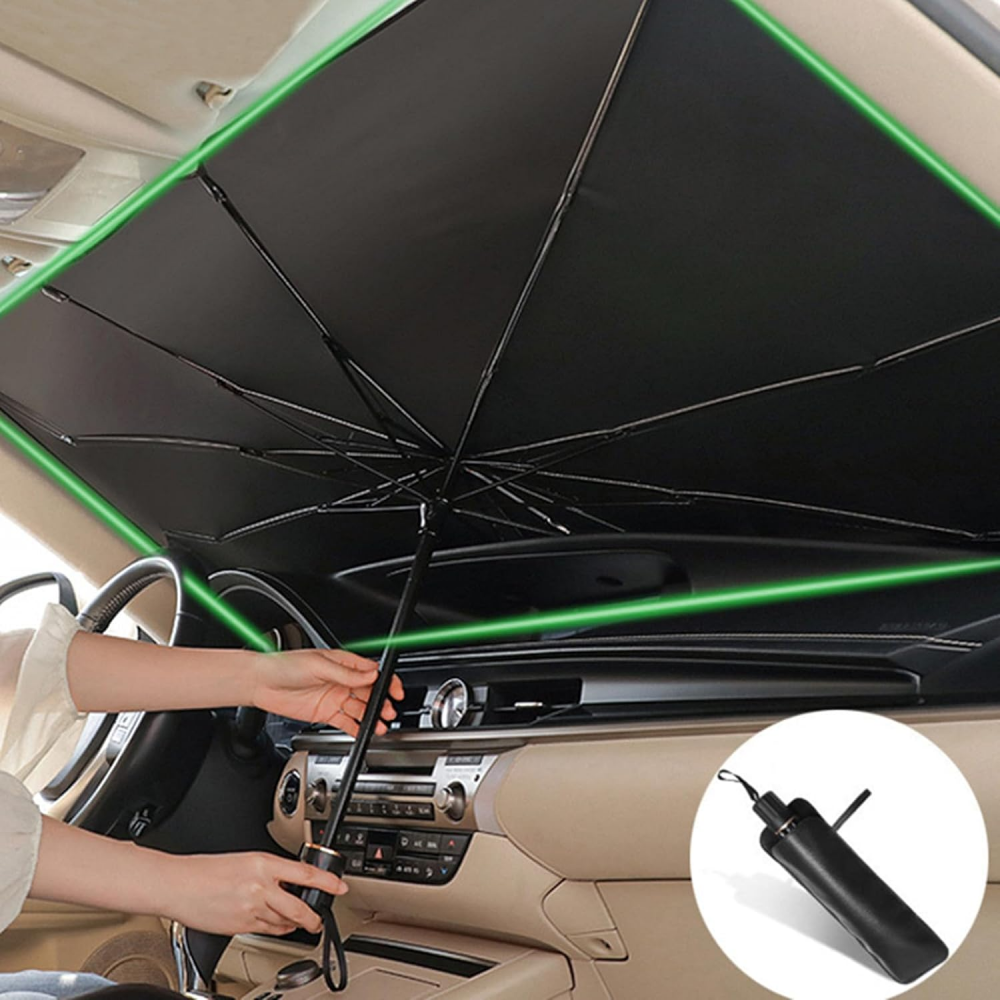 Parasolar umbrela dedeman  Parasolar auto carrefour kaufland parasolar auto jumbo parasolar auto izolatie termica 135 cm x 70 cm parasolar auto ieftin glixicom negru cu husa depozitare [11]