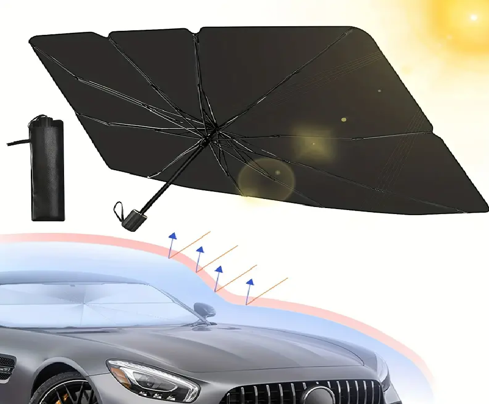 Parasolar umbrela dedeman  Parasolar auto carrefour kaufland parasolar auto jumbo parasolar auto izolatie termica 135 cm x 70 cm parasolar auto ieftin glixicom negru cu husa depozitare [15]