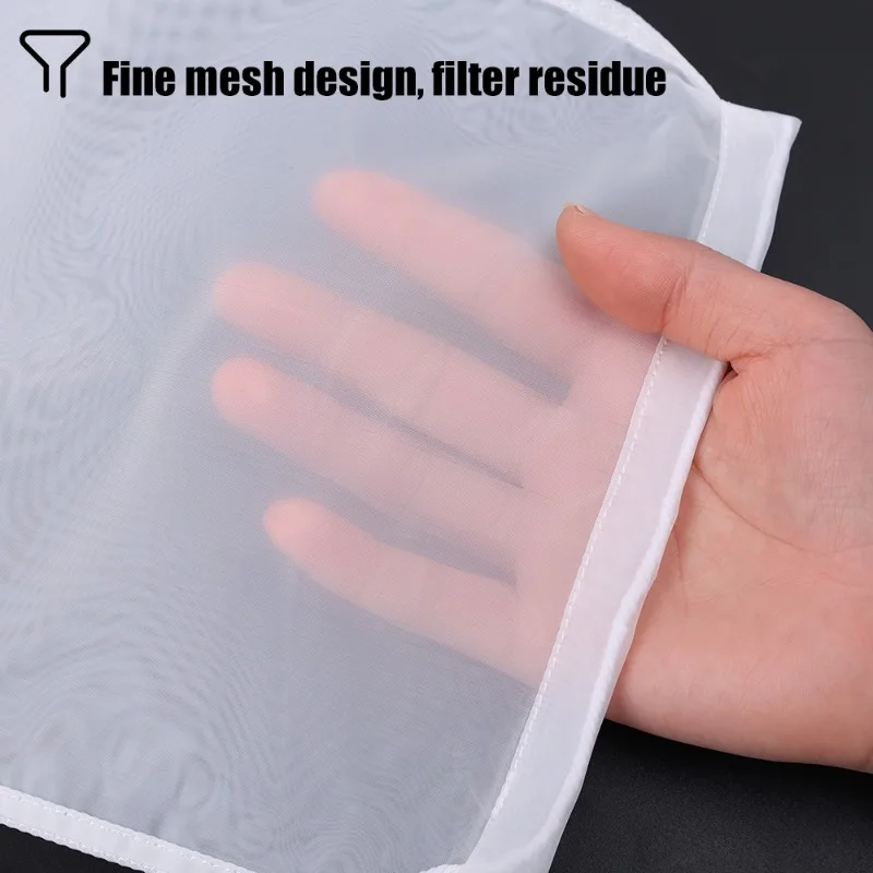 Punga pentru Filtrat si Strecurat Alimente cu Plasa Fina Reutilizabila Inchidere cu Snur 30 x 20 cm Glixicom [5]