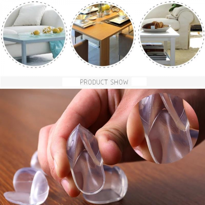 Set 10 Protectii Colturi din Silicon aplicabile cu Banda Dublu Adeziva [5]