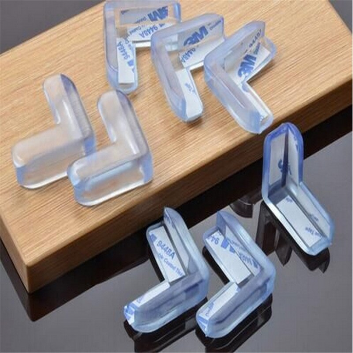 Set 10 Protectii Colturi din Silicon Forma L aplicabile cu Banda Dublu Adeziva 4 x 2 x 4 cm [5]