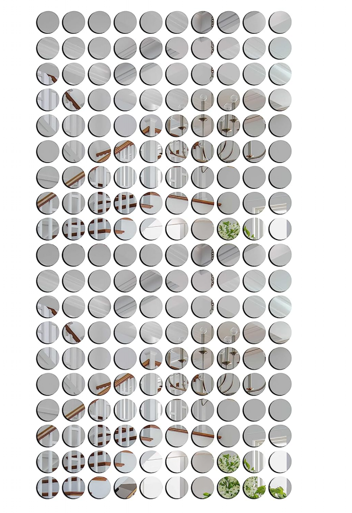 Set 100 Oglinzi Acrilice Rotunde Decorative Autoadezive Diametru 2 cm [7]