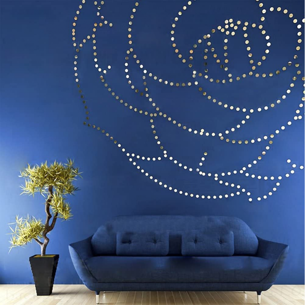 Set 100 Oglinzi Acrilice Rotunde Decorative Autoadezive Diametru 2 cm [9]