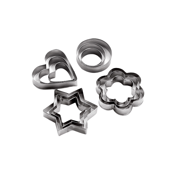 Set 12 Forme Metalice pentru Fursecuri Prajituri sau Gogosi cu Marimi Diferite [7]