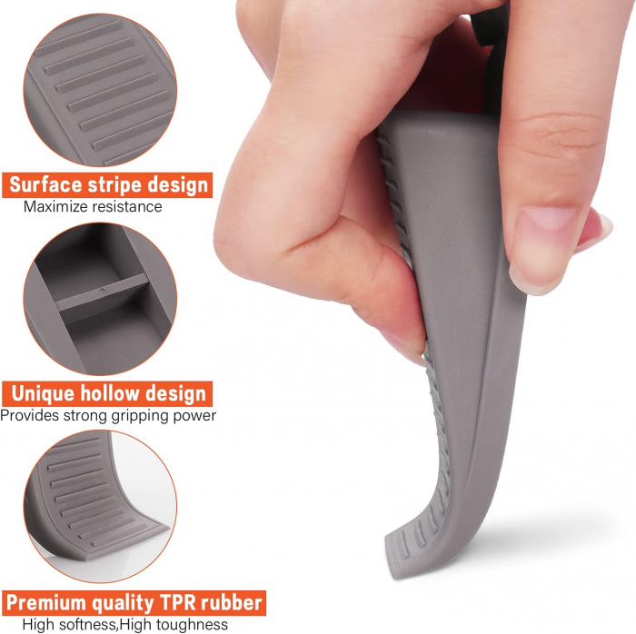 Set 2 Bucati Opritor Usa Gri din PVC cu Agatatoare [2]