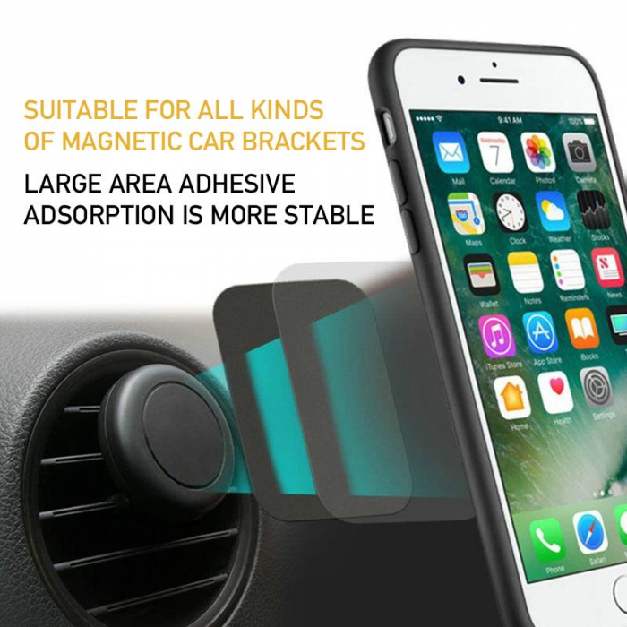 Set 2 Placute Metalice Autoadezive pentru Telefon sau Tableta [3]