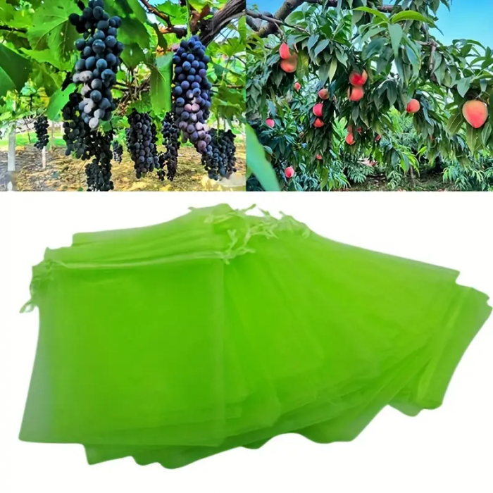 Saci din Plasa pentru  Protectie  Fructe si Legume, Anti-Insecte, Anti-Pasari, Anti-Rozatoare  Reutilizabili  cu Snur plasa protectie fructe si legume dedeman plasa protectie fructe insecte si pasari brico [8]