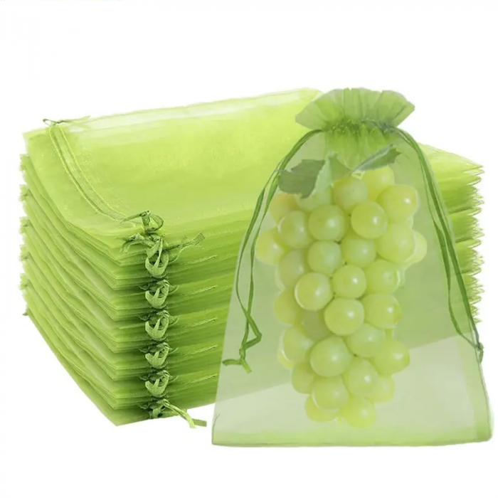 Saci din Plasa pentru  Protectie  Fructe si Legume, Anti-Insecte, Anti-Pasari, Anti-Rozatoare  Reutilizabili  cu Snur plasa protectie fructe si legume dedeman plasa protectie fructe insecte si pasari brico [2]
