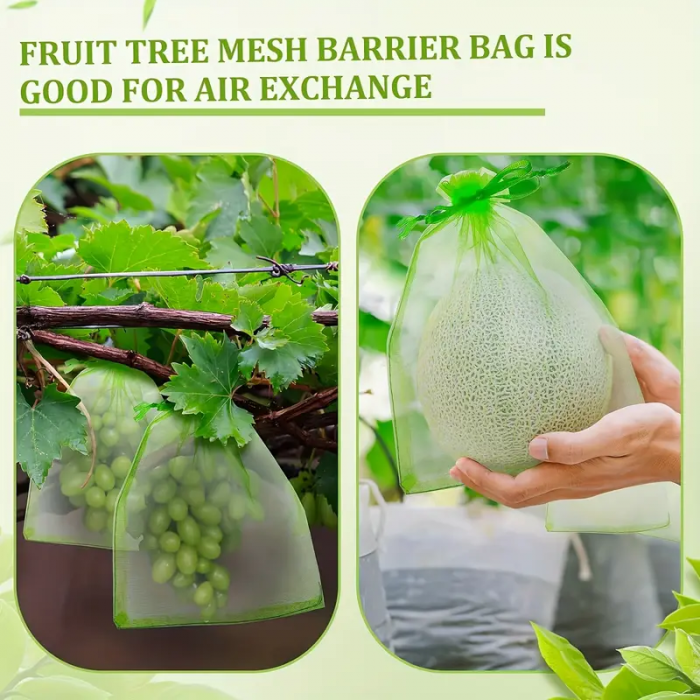 Saci din Plasa pentru  Protectie  Fructe si Legume, Anti-Insecte, Anti-Pasari, Anti-Rozatoare  Reutilizabili  cu Snur plasa protectie fructe si legume dedeman plasa protectie fructe insecte si pasari brico [7]