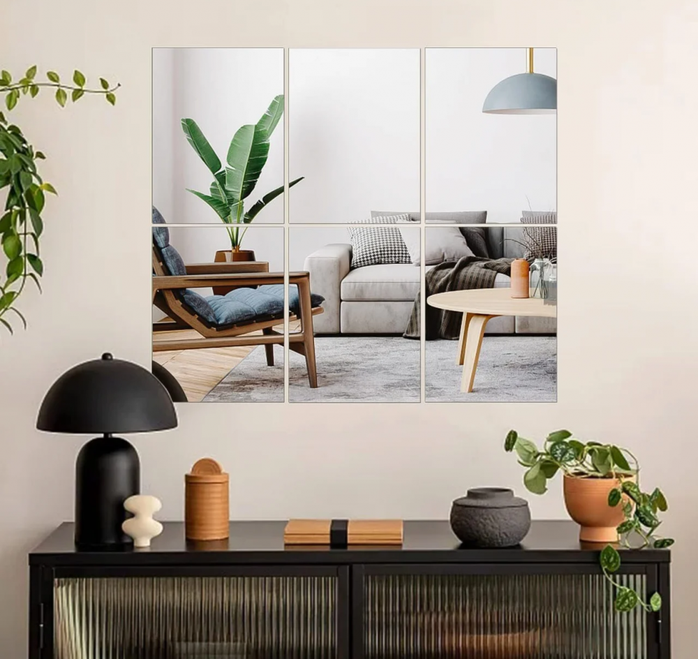 Set oglinzi acrilice  model dreptunghi 10x 15 cm, argintiu, oglinda acrilica perete mare decortiva dedeman dormitor rama ikea baie dedeman jysk  emag pret ieftin  mobexpert moderne ieftine leroy merlin autocolant  dreptunghi [3]