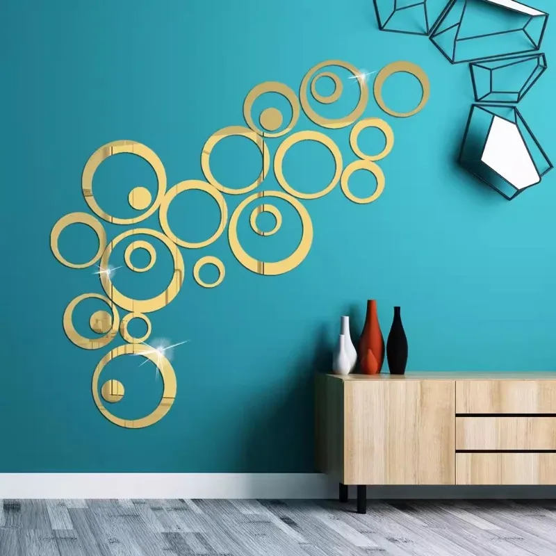 oglinda deorativa cercuri auriu negru 24 piese oglinda decorativa acrilica dedeman ikea jumbo oglinda decorativa pvc design interior obiecte sau mobila [11]