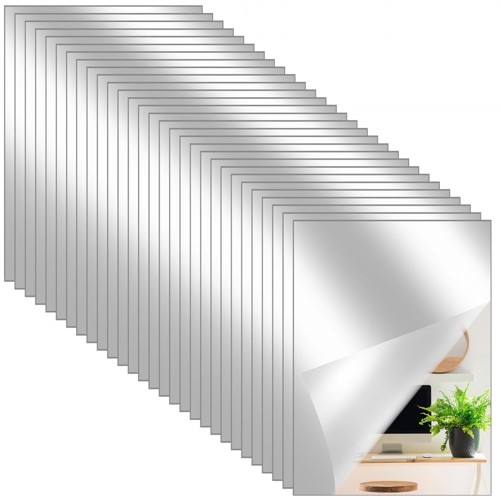 Set oglinzi acrilice  model dreptunghi 10x 15 cm, argintiu, oglinda acrilica perete mare decortiva dedeman dormitor rama ikea baie dedeman jysk  emag pret ieftin  mobexpert moderne ieftine leroy merlin autocolant  dreptunghi [5]