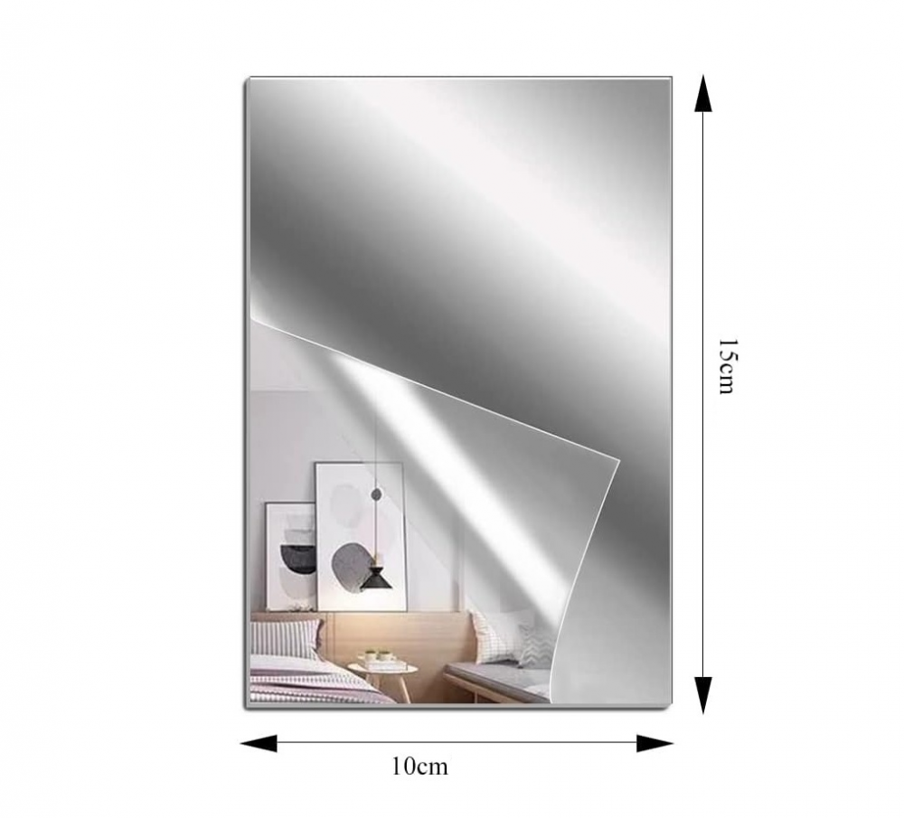 Set oglinzi acrilice  model dreptunghi 10x 15 cm, argintiu, oglinda acrilica perete mare decortiva dedeman dormitor rama ikea baie dedeman jysk  emag pret ieftin  mobexpert moderne ieftine leroy merlin autocolant  dreptunghi [9]