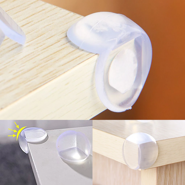Set 4 Aparatoare Colturi din Silicon aplicabile cu Banda Dublu Adeziva 3M 3,5 x 3 x 3,5 [2]