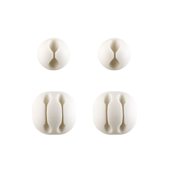 Set 4 Cleme pentru Organizarea Cablurilor Autoadezive Alb G Glixicom® [3]