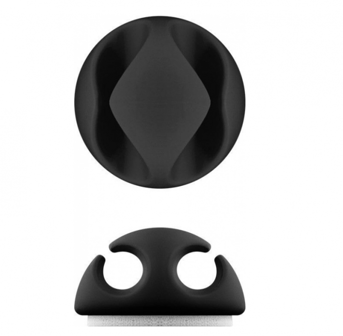 Set 4 Cleme pentru Organizarea Cablurilor Autoadezive Negru [3]