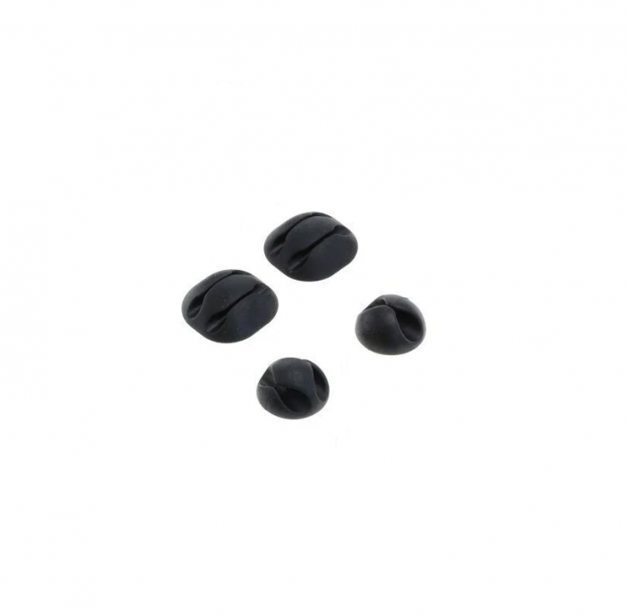 Set 4 Cleme pentru Organizarea Cablurilor Autoadezive Negru [4]