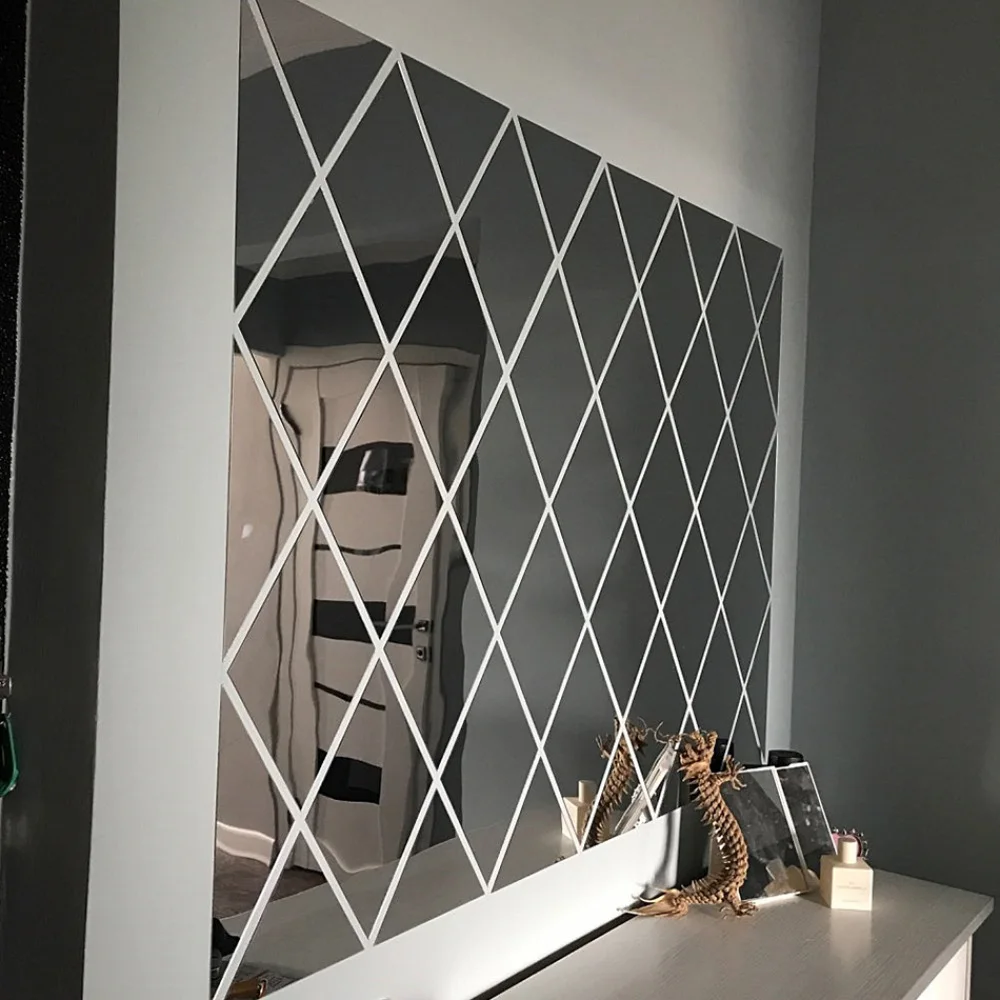 oglinzi decorative model romb autoadezive pentru hol baie bucatarie sufragerie din acril oglinzi moderne decorative dedeman ikea jumbo oglinda decorativa ieftina glixicom mobila sau perete [6]