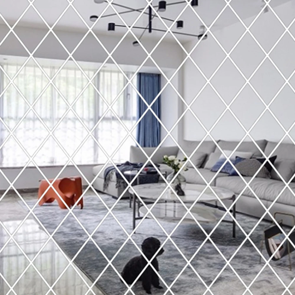 oglinzi decorative model romb autoadezive pentru hol baie bucatarie sufragerie din acril oglinzi moderne decorative dedeman ikea jumbo oglinda decorativa ieftina glixicom mobila sau perete [4]