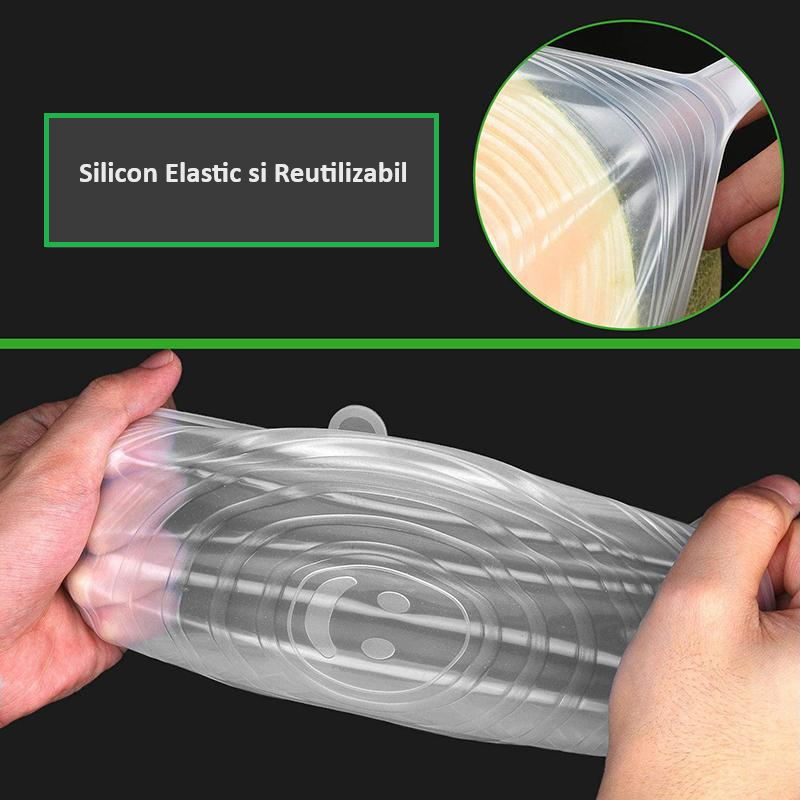 capace silicon reutilizabile pentru vase fructe boluri borcane cesti cani pahare legume capace depozitare mancare frigider silicon alimentar jumbo pepco auchan emag capace silicon ieftine glixicom [4]