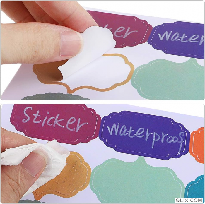 set 84 etichete pvc reutilizabile pentru borcan sticla caserola + marker vopsea alba ieftine emag  etichete dedeman [3]