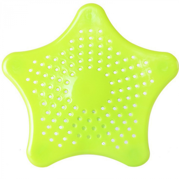 Sita Protectie Scurgere  cu Ventuze  din Silicon  pentru Chiuveta Cada Dus  Sifon  15 x 15 cm   Verde G Glixicom® [5]