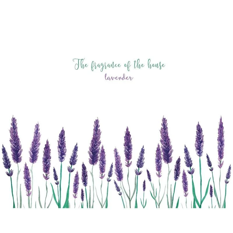 Sticker decorativ cu Flori de Lavanda  Autocolant Purple Lavander, stickere decorative copii adulti personalizat dormitor floral lavanda bucatarie living dedeman jumbo leroy merlin  ieftin [2]