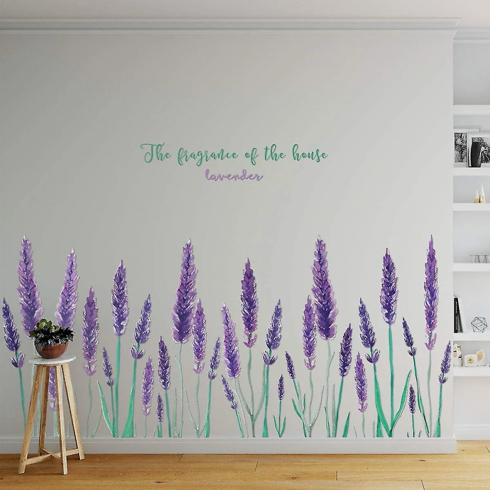 Sticker decorativ cu Flori de Lavanda  Autocolant Purple Lavander, stickere decorative copii adulti personalizat dormitor floral lavanda bucatarie living dedeman jumbo leroy merlin  ieftin [6]