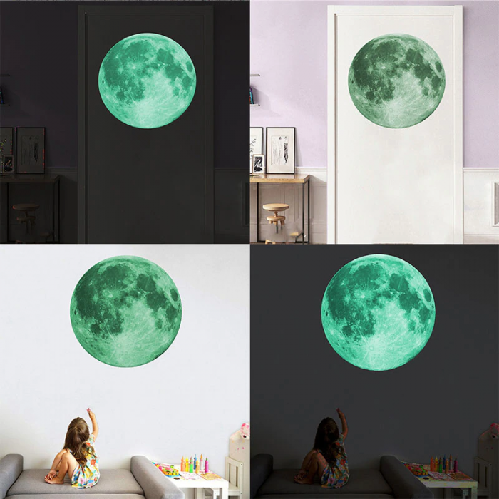 Sticker Decorativ Luna Fosforescenta Diametru 22 cm [3]