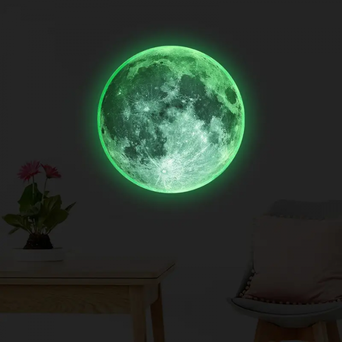 Sticker Decorativ Luna Fosforescenta Diametru 22 cm [6]