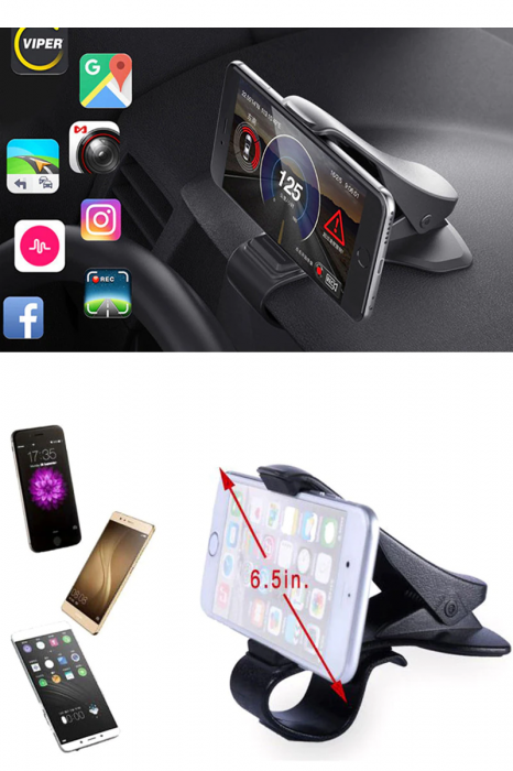 Suport Auto pentru Bord, Compatibil Telefon si GPS G Glixicom® [3]